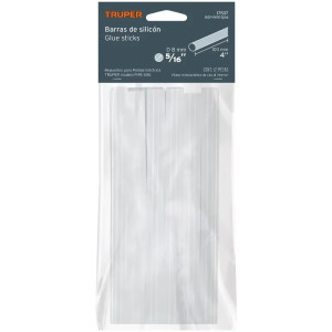 Barra de Silicona 5/16 10cm, Glue Sticks Blister 12pzas, Truper 17537