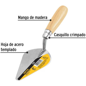 Badilejo Soldado 6", en acero al carbono, para Albañileria, CT-6PP 20606 Pretul