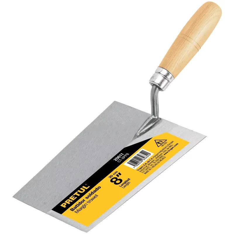 Plancha de Batir 8", en acero al medio carbono, para Albañileria, CT-8PPB 20611 Pretul