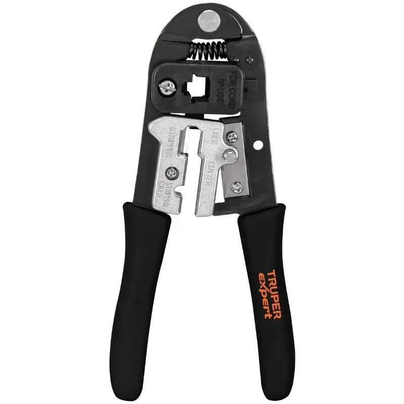 Pinza Ponchadora 8" Pulgadas 8 Contactos RJ-45 Para redes, corta pela y poncha, PRJ-45 18342 Truper