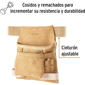 Portaherramientas 10 Compartimientos Carnaz con Cinturon, Truper 11533