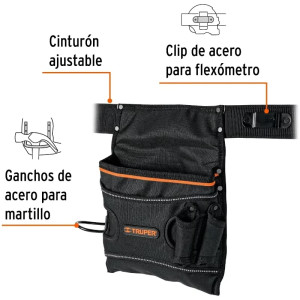 Porta herramientas de poliester 5 compartimentos, Truper 101665