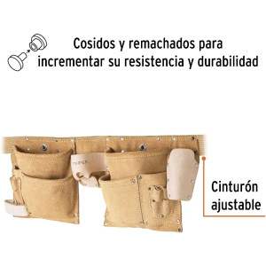 Portaherramientas 13 Compartimientos Carnaza con Cinturon, Truper 11537