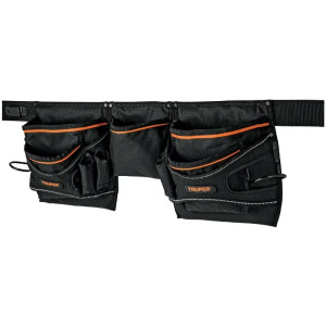 Portaherramientas 20 Compartimientos Poliester Forro PVC con cinturon, Truper 15314