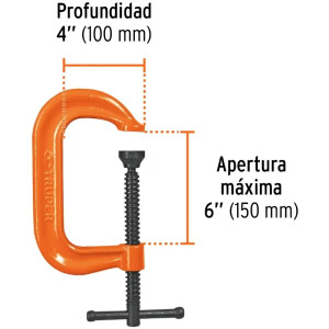 Prensa Forjadas 6", Manija deslizante en T, uso general, PTF-6 17656 Truper