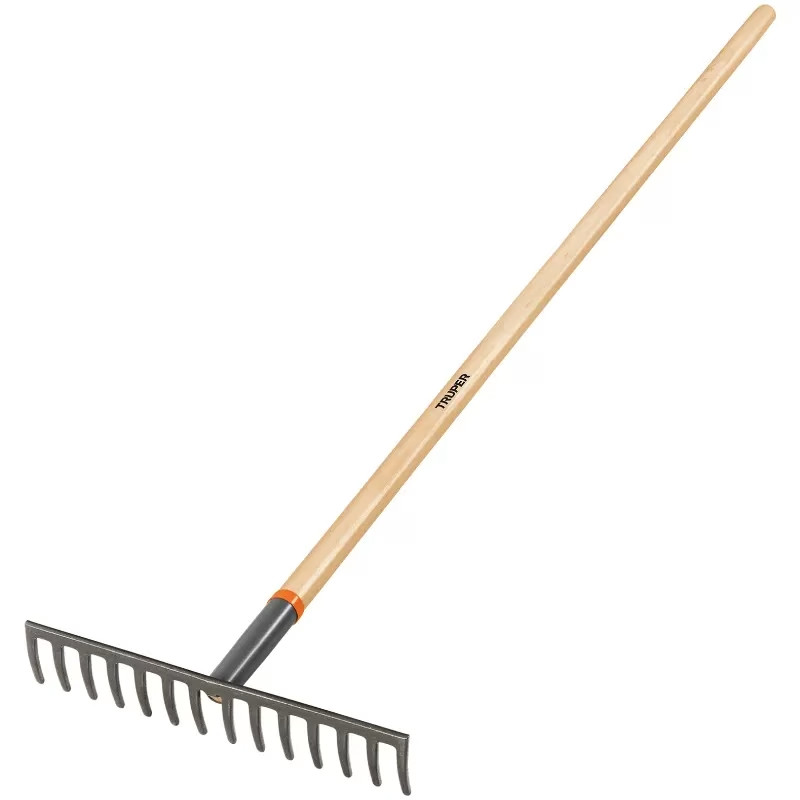 Rastrillos 37cm 14 dientes Mango 137cm 54" Recto Truper 100493