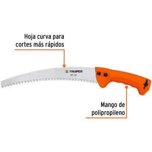 Serruchos de poda 12" Curvo 6DPP SK5 MPlastico, Truper 101389