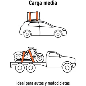 Sujetadores de Carga con Ratchet, Carga Maxima 2250kg, ideal para Trailers y Camiones, SU-2250C 19283 Truper