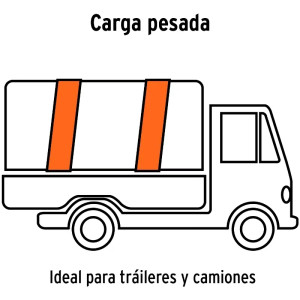 Sujetadores de Carga con Ratchet, Carga Maxima 5400kg, ideal para Trailers y Camiones, SU-5400 10313 Truper