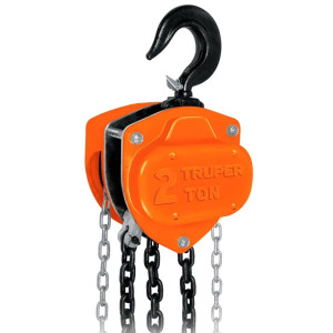 Tecle Industrial 2 Toneladas, Doble Trinquete, Mecanismo de triple engranaje, Peso 19.3kg, POL-2 16826 Truper