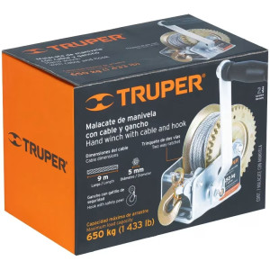 Templadoras de Manivela con Cable 650kg, en acero, ideal para remolque y cargas pesadas, MAW-54C 14720 Truper