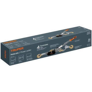 Templadoras con Ratchet 4 Toneladas, doble cremallera, en acero, ideal para tensado y remolque, MAL-4 14727 Truper