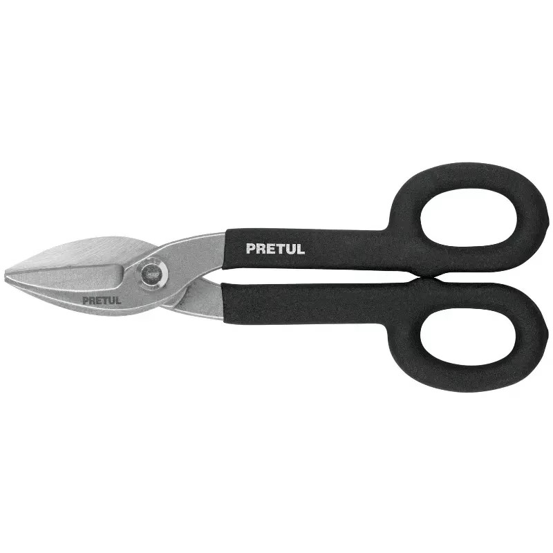 Tijera para Hojalatero 8", en acero al carbono, mango cubierto en PVC, TH-8P 26052 Pretul