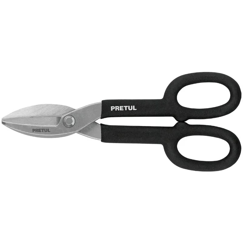 Tijera para Hojalatero 10", en acero al carbono, mango cubierto en PVC, TH-10P 26050 Pretul