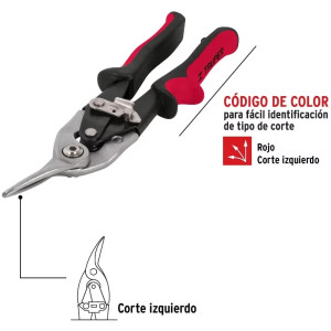 Tijera de Aviacion 9 1/2" CIZQUIERDO, acero al medio carbono,Truper 18534