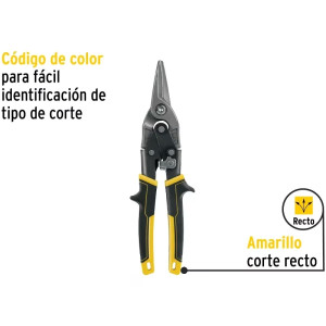 Tijera de Aviacion 9 1/2" CRECTO, acero al medio carbono, Truper 18531