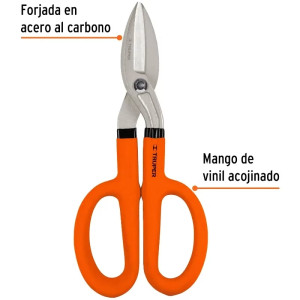 Tijera para Hojalatero 10", en acero al carbono, mango vinil acoginado, TH-10 18501 Truper