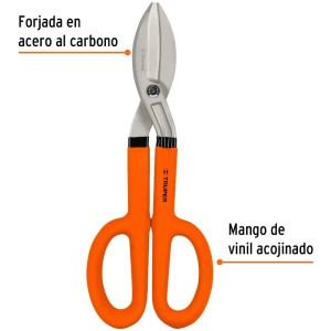 Tijera para Hojalatero 12", en acero al carbono, mango vinil acoginado, TH-12 18502 Truper