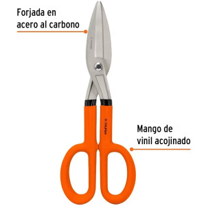 Tijera para Hojalatero 14", en acero al carbono, mango vinil acoginado, TH-14 18503 Truper