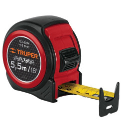  Wincha Flexometro Compactas 5.5M con TPR, cinta medicion ambos lados, carcasa ABS, FCG-55M 12773 Truper 14.745763 Wincha Flexom