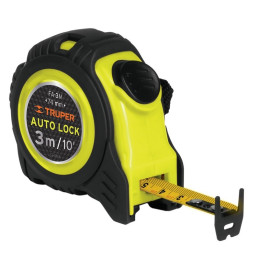  Wincha Flexometro Auto-Lock 3M con TPR, cinta medicion ambos lados, carcasa ABS, FA-3M 10746 Truper 8.220339 Wincha Flexometro 