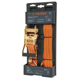  Sujetadores de Carga con Ratchet, Carga Maxima 2250kg, ideal para Trailers y Camiones, SU-2250C 19283 Truper 34.745763 Sujetado