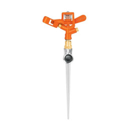  Aspersor Metalico 1 Via 3/4", Estaca 21cm, Alcance 10.4m, Area 360, 50 PSI, DOS-11 10327 Truper 21.186441 Aspersor Metalico 1 V