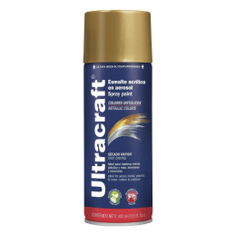  Pintura en Spray Ultracraft Dorado Metalico, 400ml, secado rapido libre de Plomo, PA-DO-U 40039 Truper 5.59322 Pintura en Spray