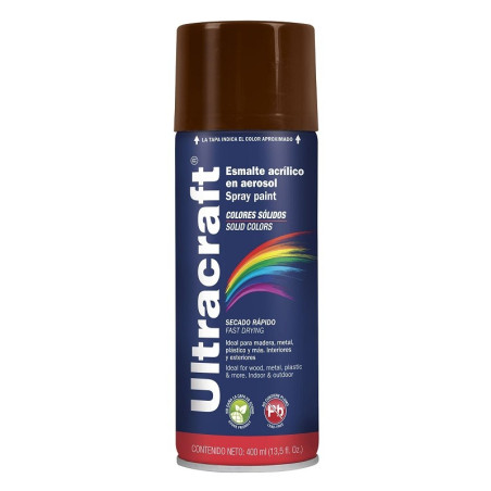  Pintura en Spray Ultracraft Marron, 400ml, secado rapido libre de Plomo, PA-MR-U 40037 Truper 4.322034 Pintura en Spray Ultracr