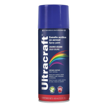  Pintura en Spray Ultracraft Azul Marino, 400ml, secado rapido libre de Plomo, PA-AM-U 40033 Truper 4.322034 Pintura en Spray Ul