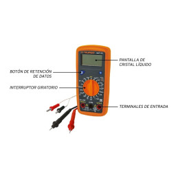  Multitester Digital, MUT-33 10401 Truper 43.220339 Multitester Digital, MUT-33 10401 Truper
Hold función de retención de datos
