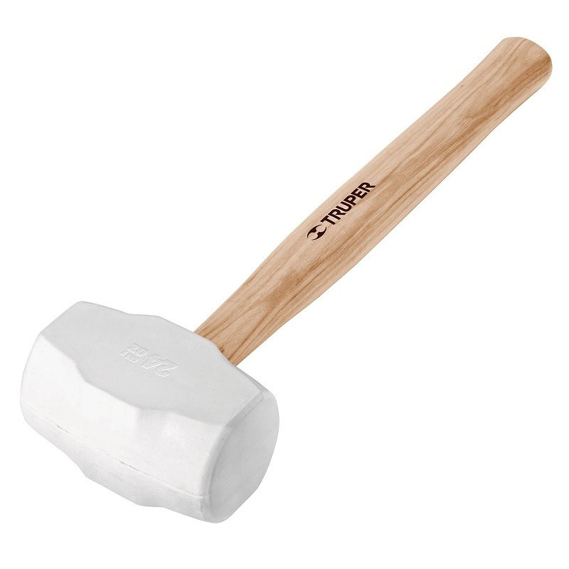  Martillo de Goma Cabeza 24oz 2 1/2", Hule 100% virgen, Cabeza blanca, MH-24 16932 Truper 20.338983 Martillo de Goma Cabeza 24oz