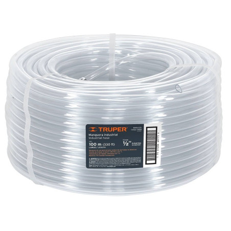  Manguera Industrial 1/2" Espesor 1.5mm, 100 Metros Peso 8.4Kg, MAN-1/2I 19868 Truper 140.677966 Manguera Industrial 1/2" Espeso