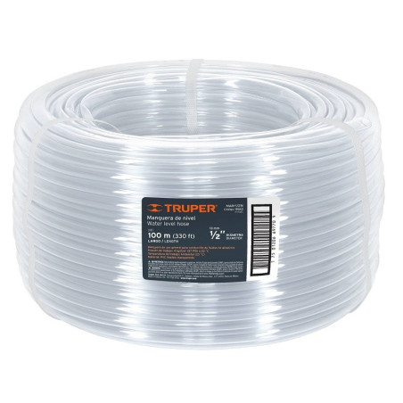  Manguera de Nivel 1/2" Espesor 1.1mm, 100 Metros Peso 6Kg, MAN-1/2N 19863 Truper 108.474576 Manguera de Nivel 1/2" Espesor 1.1m