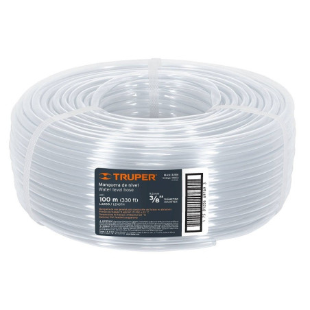  Manguera de Nivel 3/8" Espesor 1mm, 100 Metros Peso 4.1Kg, MAN-3/8N 19862 Truper 73.728814 Manguera de Nivel 3/8" Espesor 1mm, 
