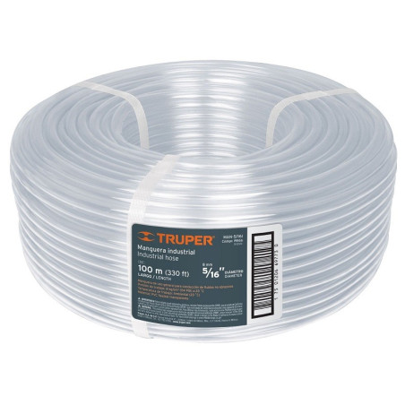  Manguera Industrial 5/16" Espesor 1.2mm, 100 Metros Peso 4.4Kg, MAN-5/16I 19866 Truper 73.728814 Manguera Industrial 5/16" Espe