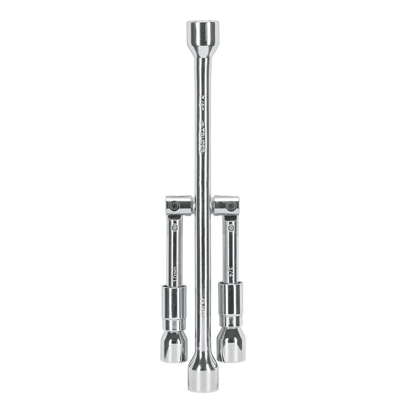  Llave de Rueda Auto Plegable Pulidas y Cromada 14" 17mm, 3/4",13/16",7/8", LLCR-14X 15484 Truper 33.050847 Llave de Rueda Auto 
