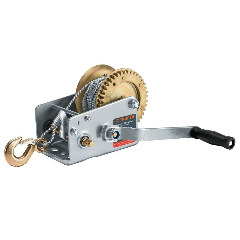  Templadoras de Manivela con Cable 1100kg, en acero, ideal para remolque y cargas pesadas, MAW-91C 14721 Truper 127.118644 Templ