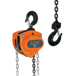  Tecle Industrial 1 Toneladas, Doble Trinquete, Mecanismo de triple engranaje, Peso 12.3kg, POL-1 16824 Truper 314.40678 Tecle I