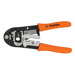  Pinza Ponchadora 8" Pulgadas RJ-9, RJ-11, RJ-12, RJ-45, con modulos intercambiables, PRJ-3X 18343 Truper 85.59322 Pinza Ponchad