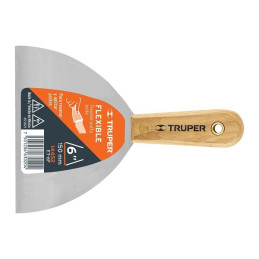  Espatula Flexible 6" Mango de Hickory Americano, acero alto carbono, Hoja Desbastada y Templada, ET-6F 14452 Truper 11.694915 E