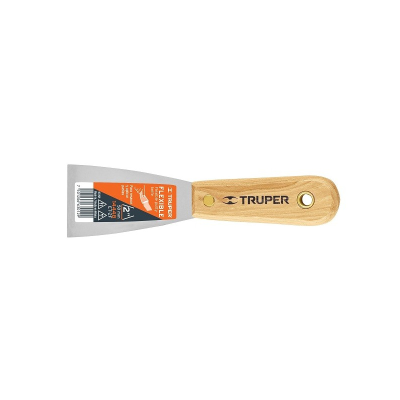  Espatula Flexible 2" Mango de Hickory Americano, acero alto carbono, Hoja Desbastada y Templada, ET-2F 14448 Truper 6.101695 Es