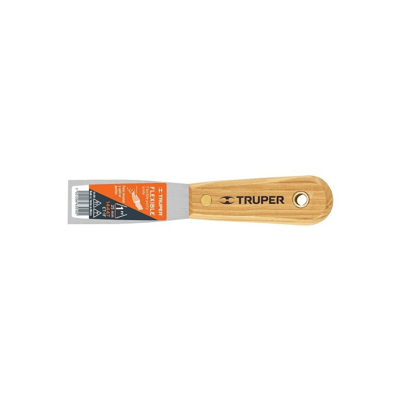  Espatula Flexible 1" Mango de Hickory Americano, acero alto carbono, Hoja Desbastada y Templada, ET-1F 14447 Truper 5.59322 Esp