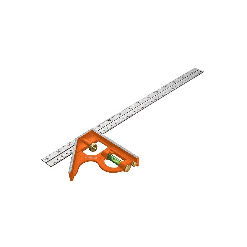  Escuadra de Combinacion 16", Acero Inoxidable, Para Angulos de 45 y 90 Grados, ECT-16 14381 Truper 26.271186 Escuadra de Combin