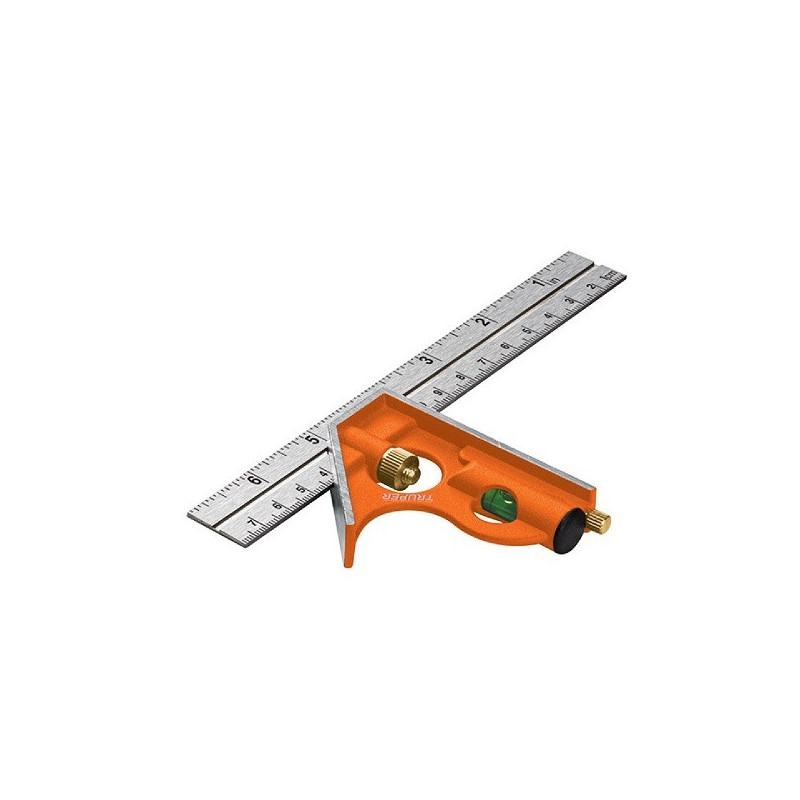  Escuadra de Combinacion 6", Acero Inoxidable, Para Angulos de 45 y 90 Grados, ECT-6 14369 Truper 12.627119 Escuadra de Combinac