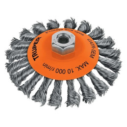  Escobillas Tipo Plato 5" Alambre Trenzado M14 Truper 14189 13.983051 Escobilla Tipo Plato, Alambre Trenzado 5" x19/32" M14, CAT