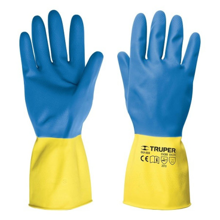  Guantes de Latex Talla M con recubrimiento de Neopreno puño largo, para limpieza, GU-LIM-MX 15268 Truper 5.847458 Guantes de La