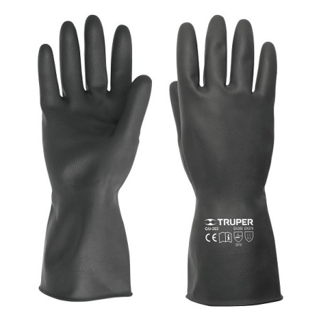  Guantes de Caucho Talla M con interior de algodón puño largo, uso industrial, GU-PIN-M 14266 Truper 6.525424 Guantes de Caucho 