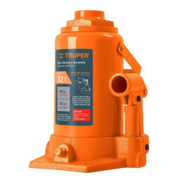  Gata de Botella 32 Toneladas, Con Tornillo de Extension, Altura Max 427 mm, GAT-32 14819 Truper 266.949153 Gata de Botella 32 T