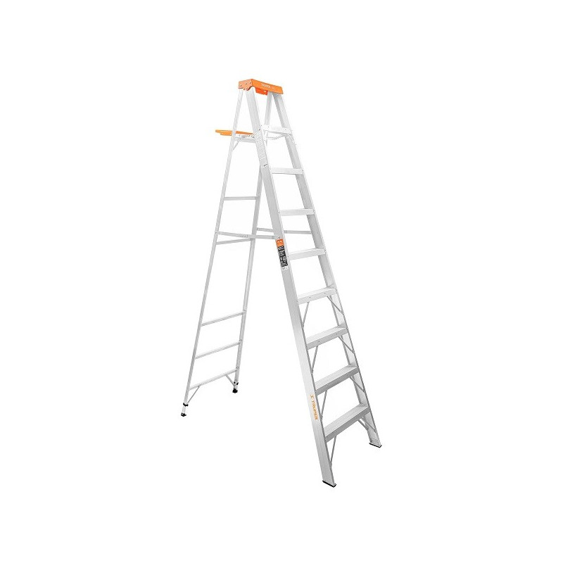  Escaleras  Tijera 8 Peldaños con Bandeja T2 Max4m P9.5kg EAluminio, Truper 10338 366.101695 Escalera 8 Peldaños Tipo Tijera con